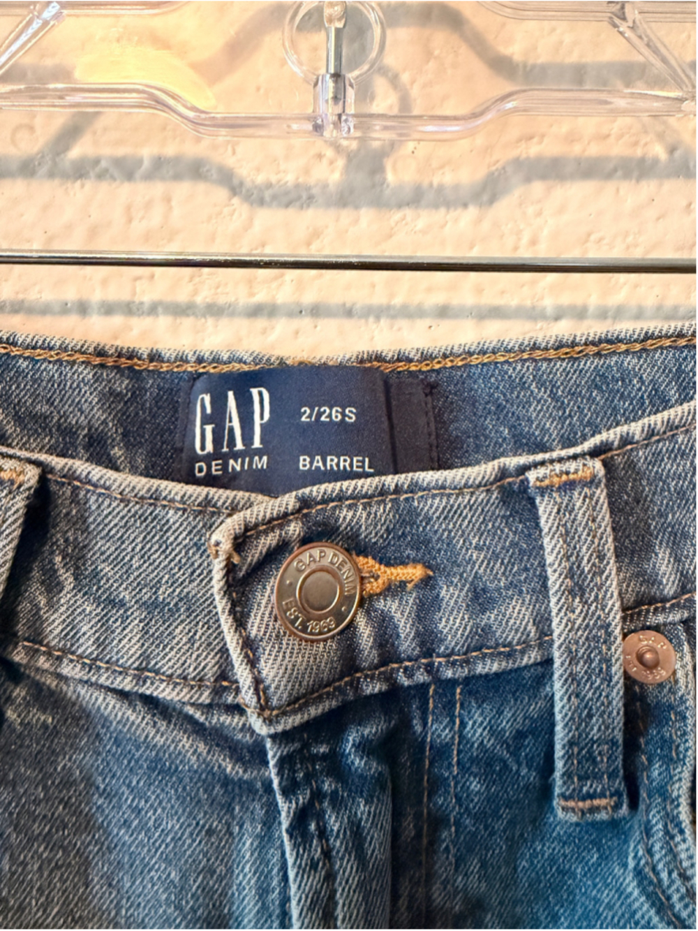 Women's Gap Barrel Jeans Size 2 Blue Denim
